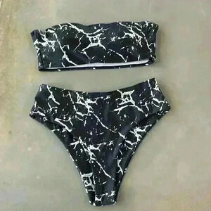 Marble Bikini 2 piece bandeau top